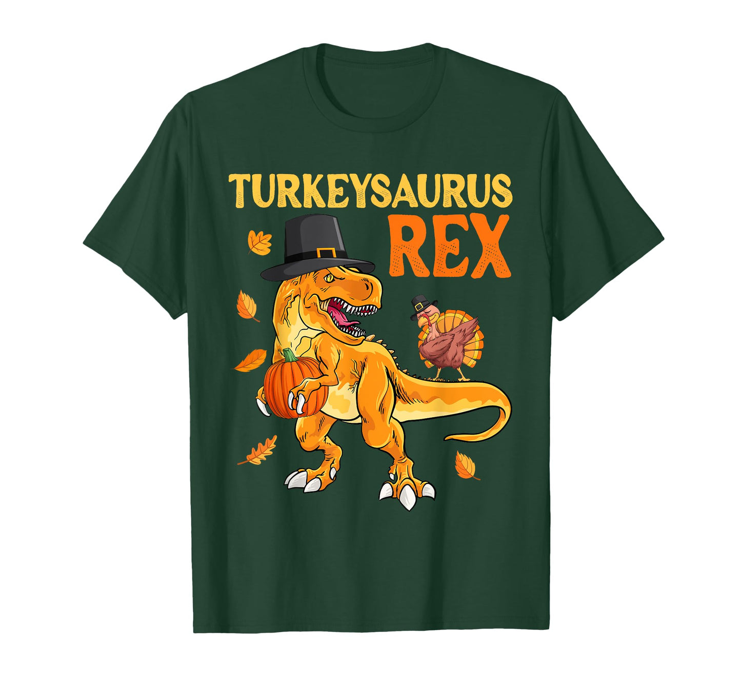 Turkeysaurus Rex Turkey Dab Dino Boys Toddler Thanksgiving T-Shirt