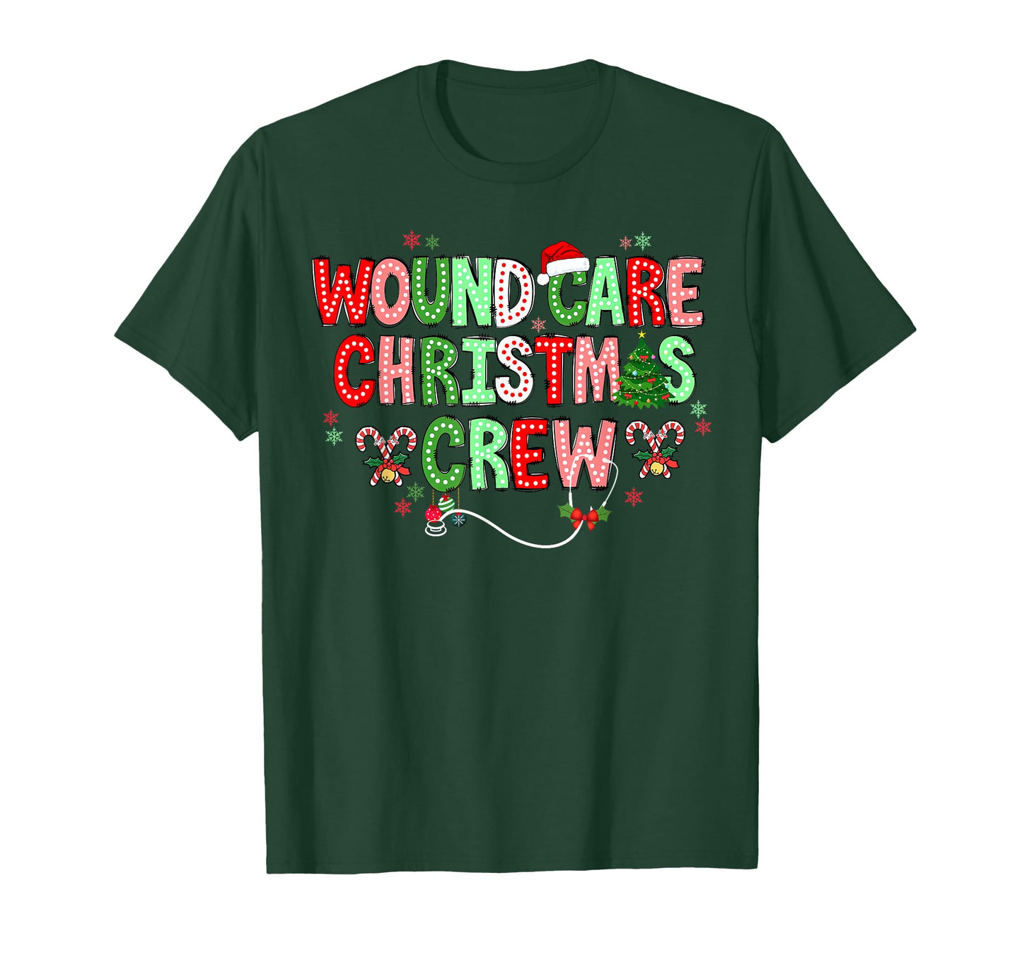 Christmas Wound Care Nurse Crew Wound Nursing NP RN Xmas T-Shirt