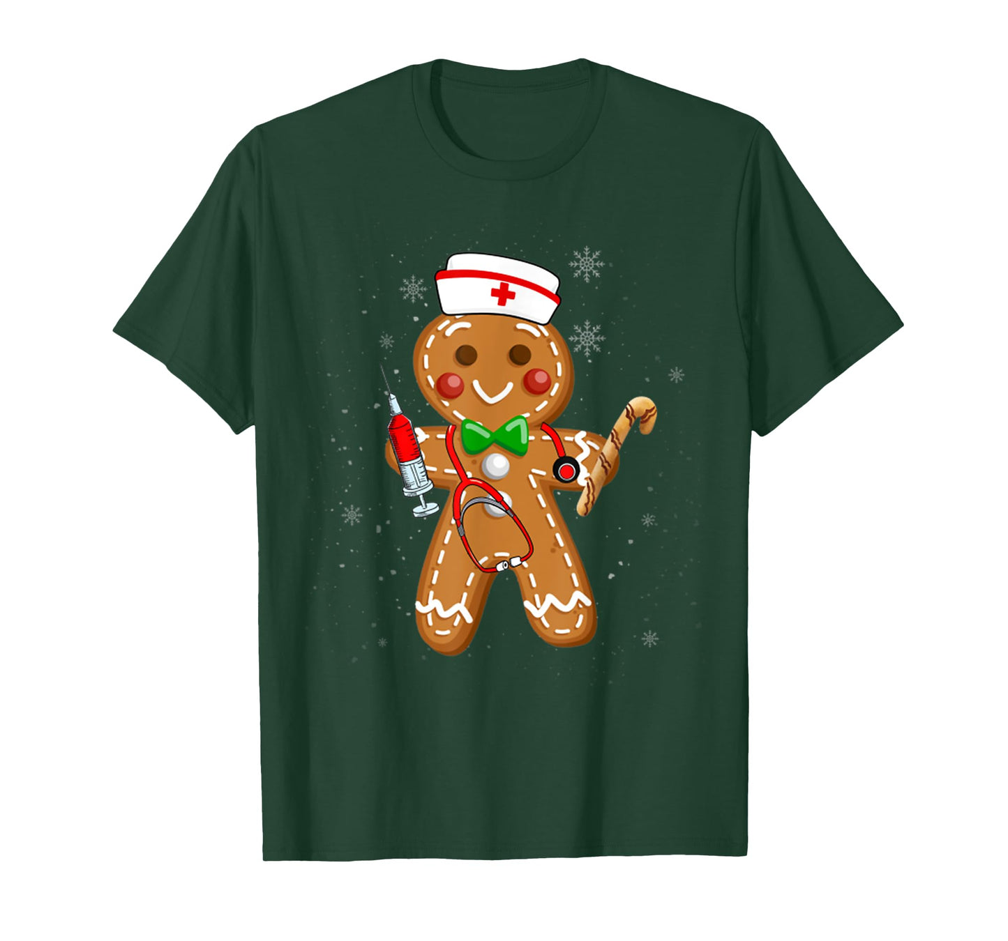 Christmas Gingerbread Nurse Cookie Costume Baking Xmas T-Shirt