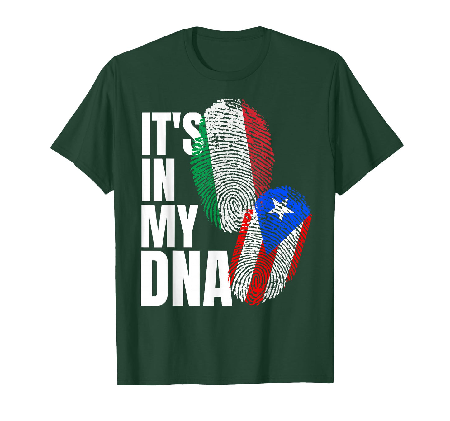 Italian And Puerto Rican DNA Mix Flag Heritage Gift T-Shirt