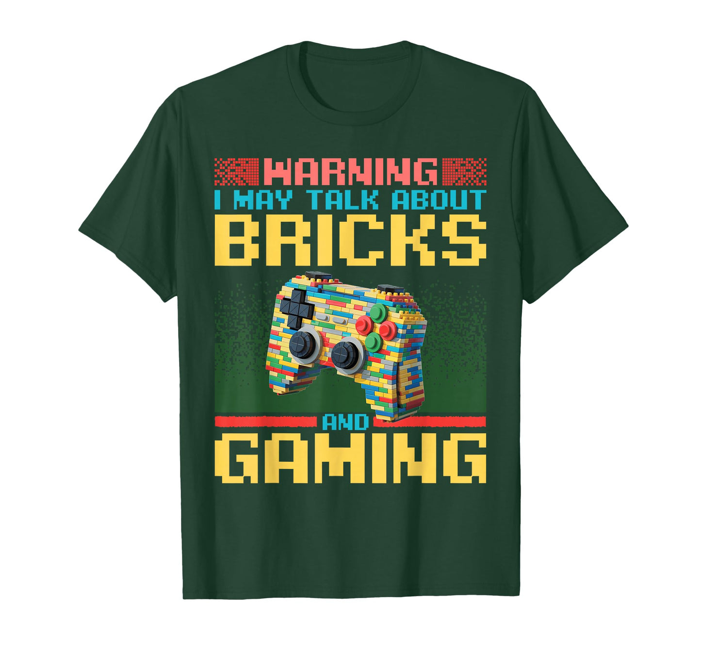 Building Blocks Gamer Gaming Brick Builder T-Shirt