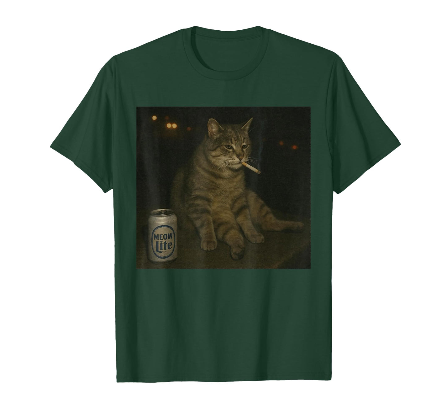Cigarette Kitten Funny Smoking Cat Meme Stupid Brainrot Cats T-Shirt