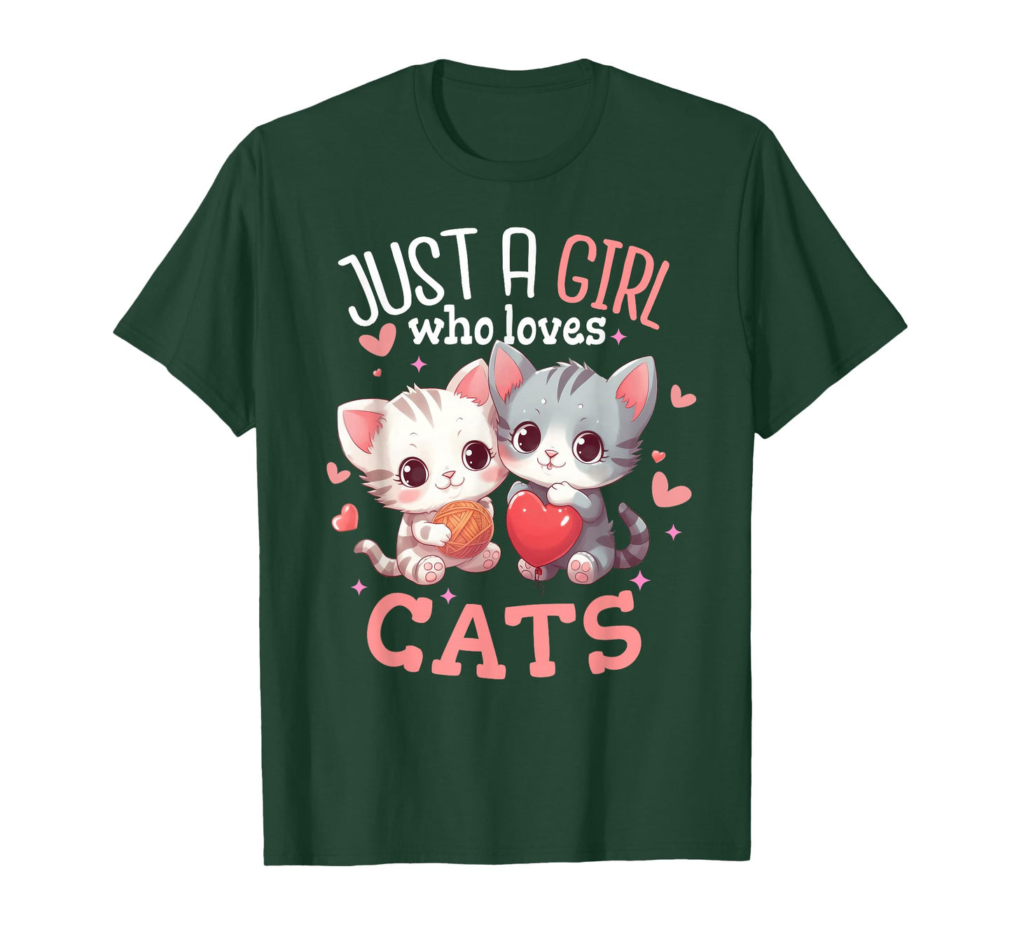 Just a Girl who Loves Cats Shirt Cute Cat Lover Gifts T-Shirt