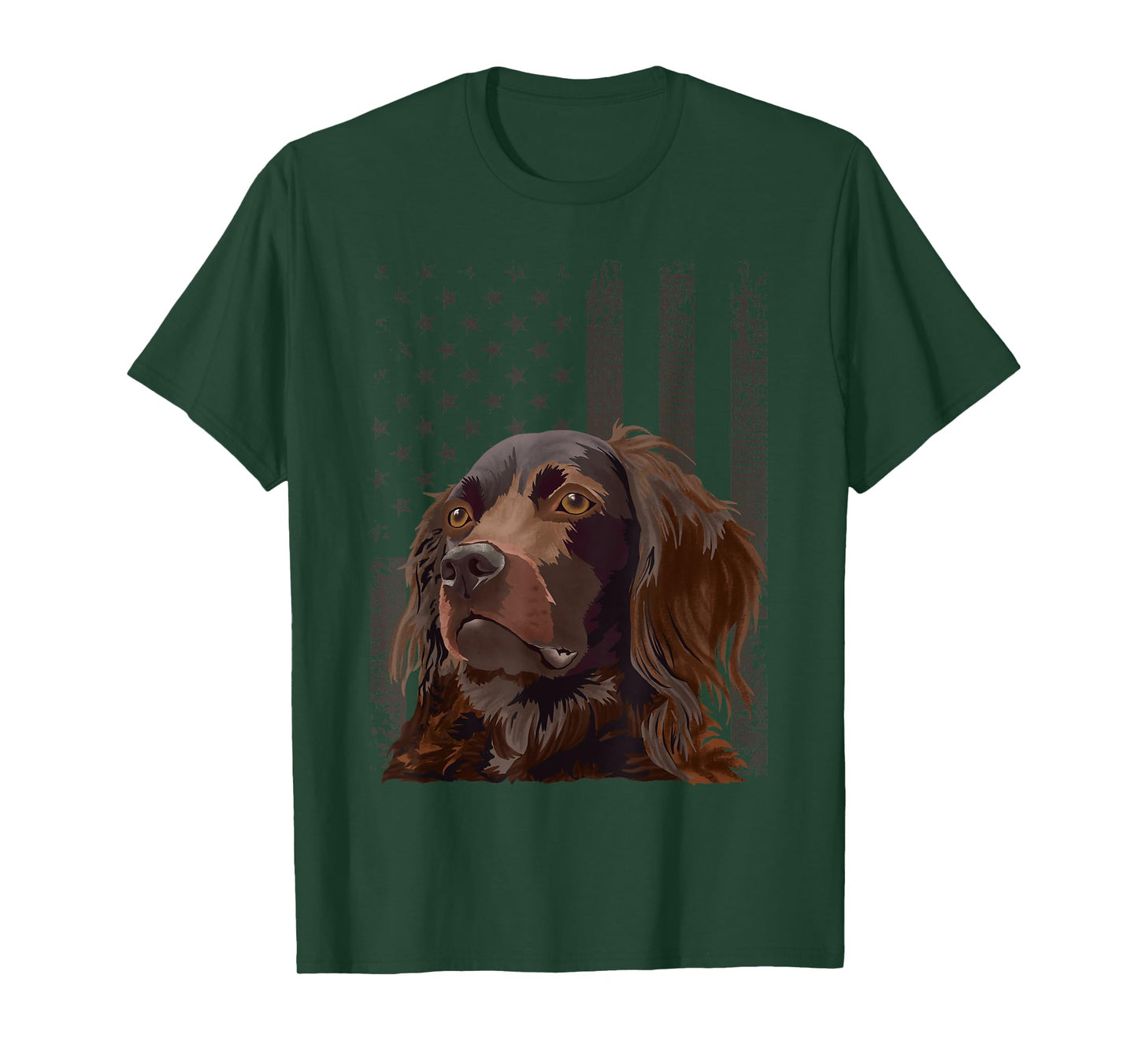 American Flag Boykin Spaniel 4th Of July T-Shirt