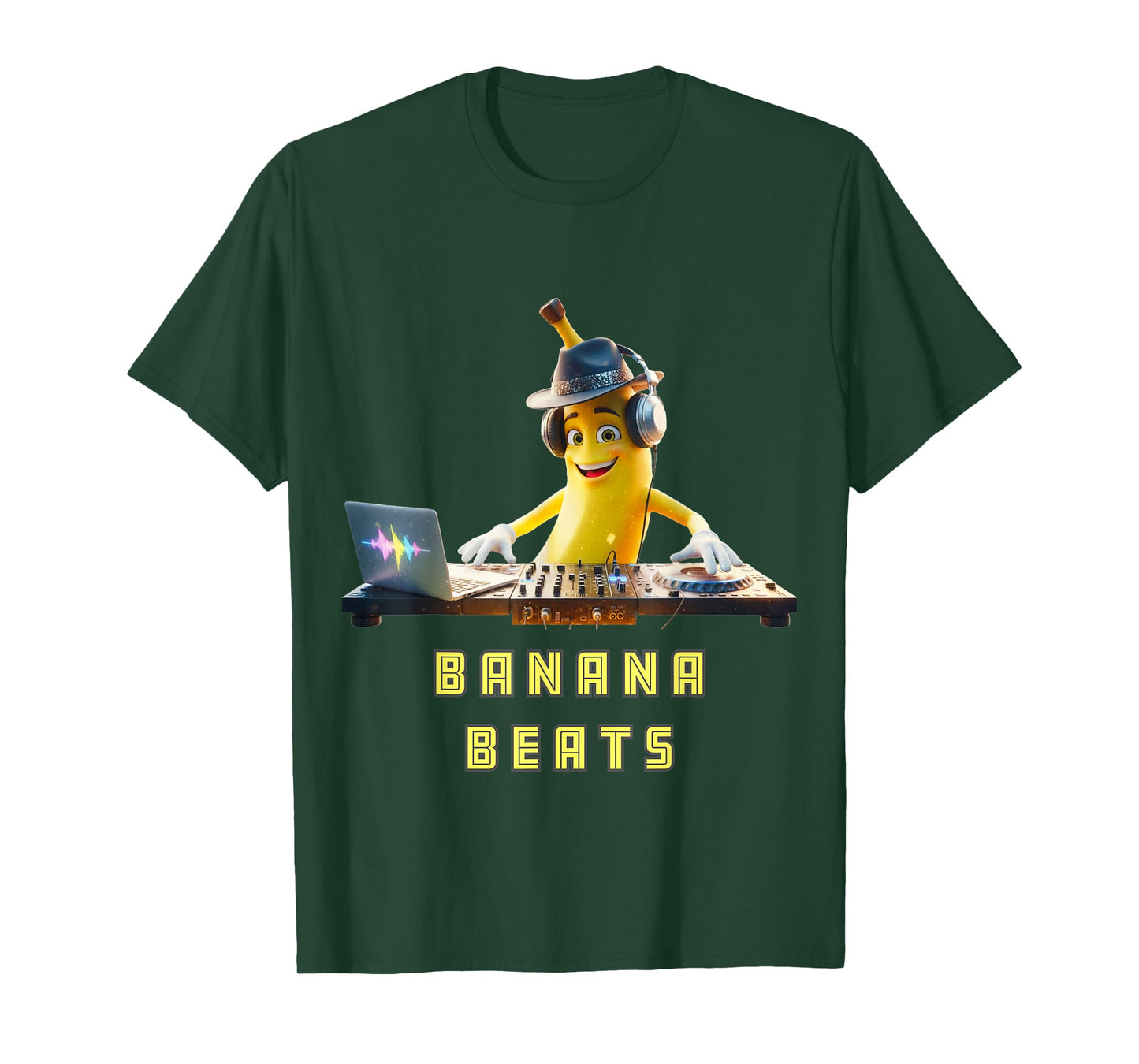 Go Banana Beats DJ Funny Music Party Vibe Retro Funky Tee T-Shirt