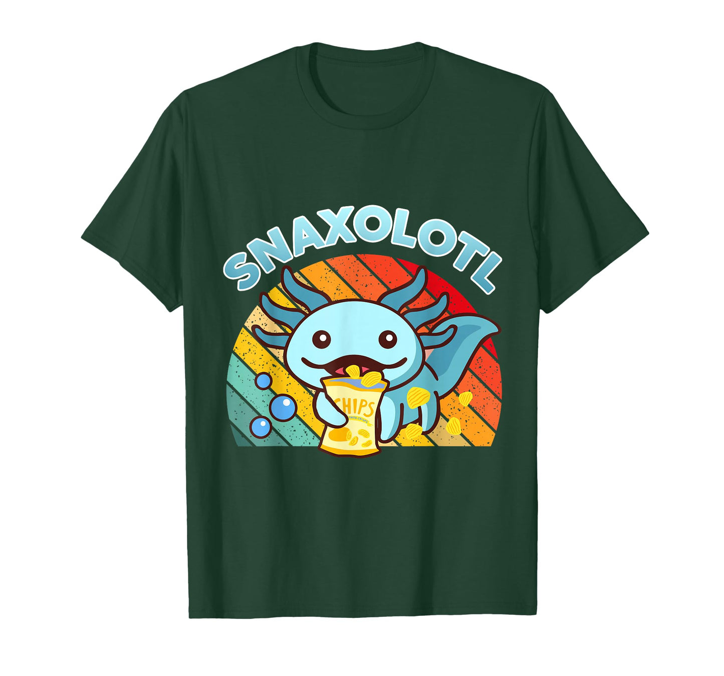 Snaxolotl-Shirt Cute Axolotl Snack Funny Food Lover Gift Kid T-Shirt