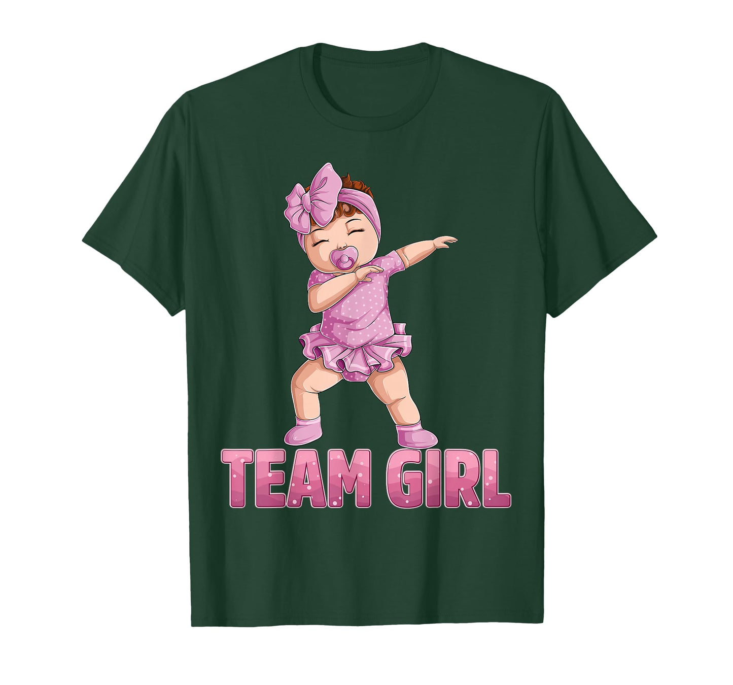 Gender Reveal Party Team Girl Baby Announcement Women Men T-Shirt Small