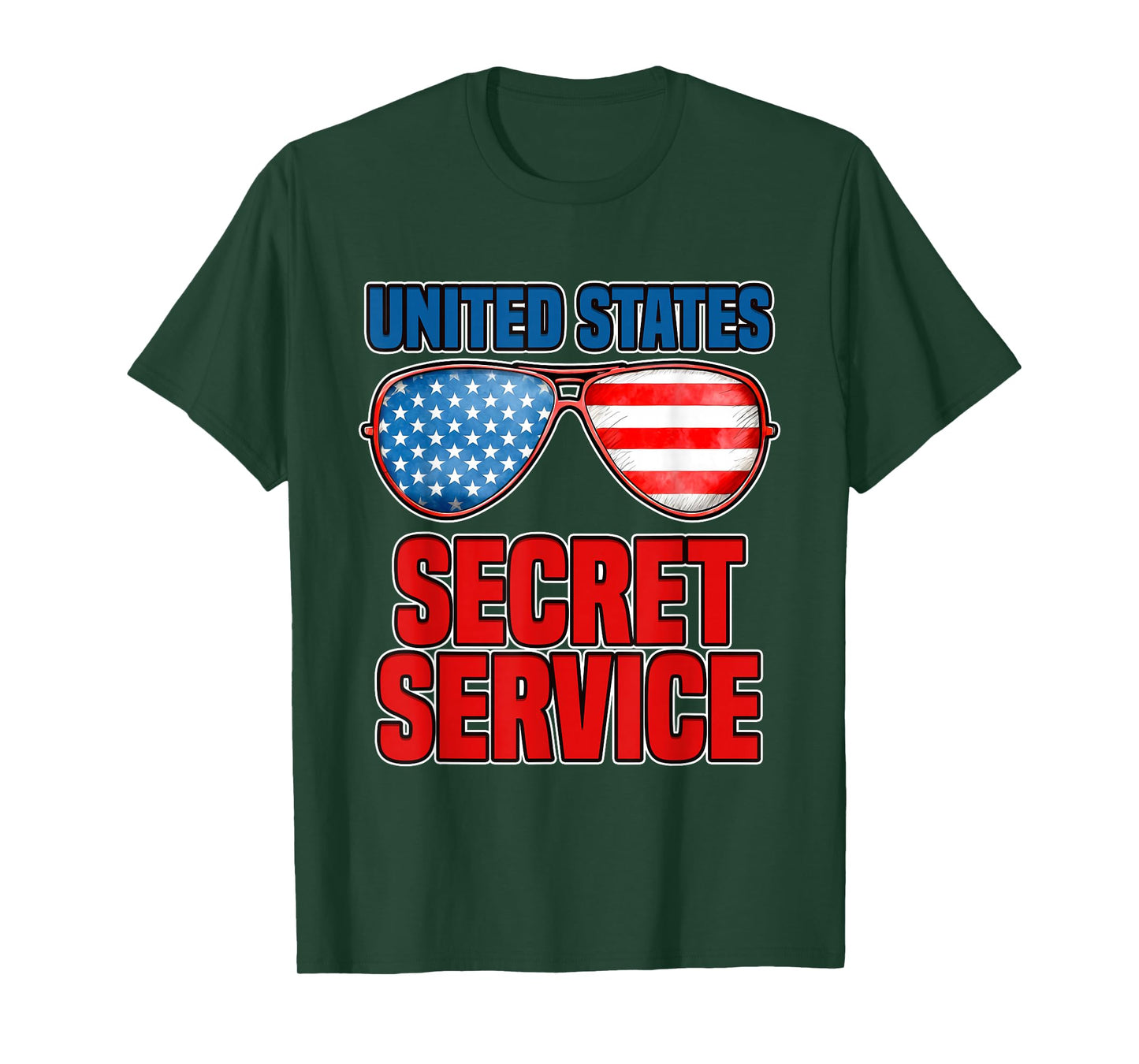 Patriotic Secret Service United States Sunglasses T-Shirt