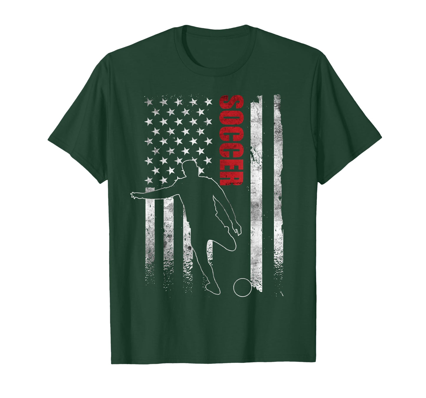 Soccer Apparel American Flag Soccer Player US Flag T-Shirt