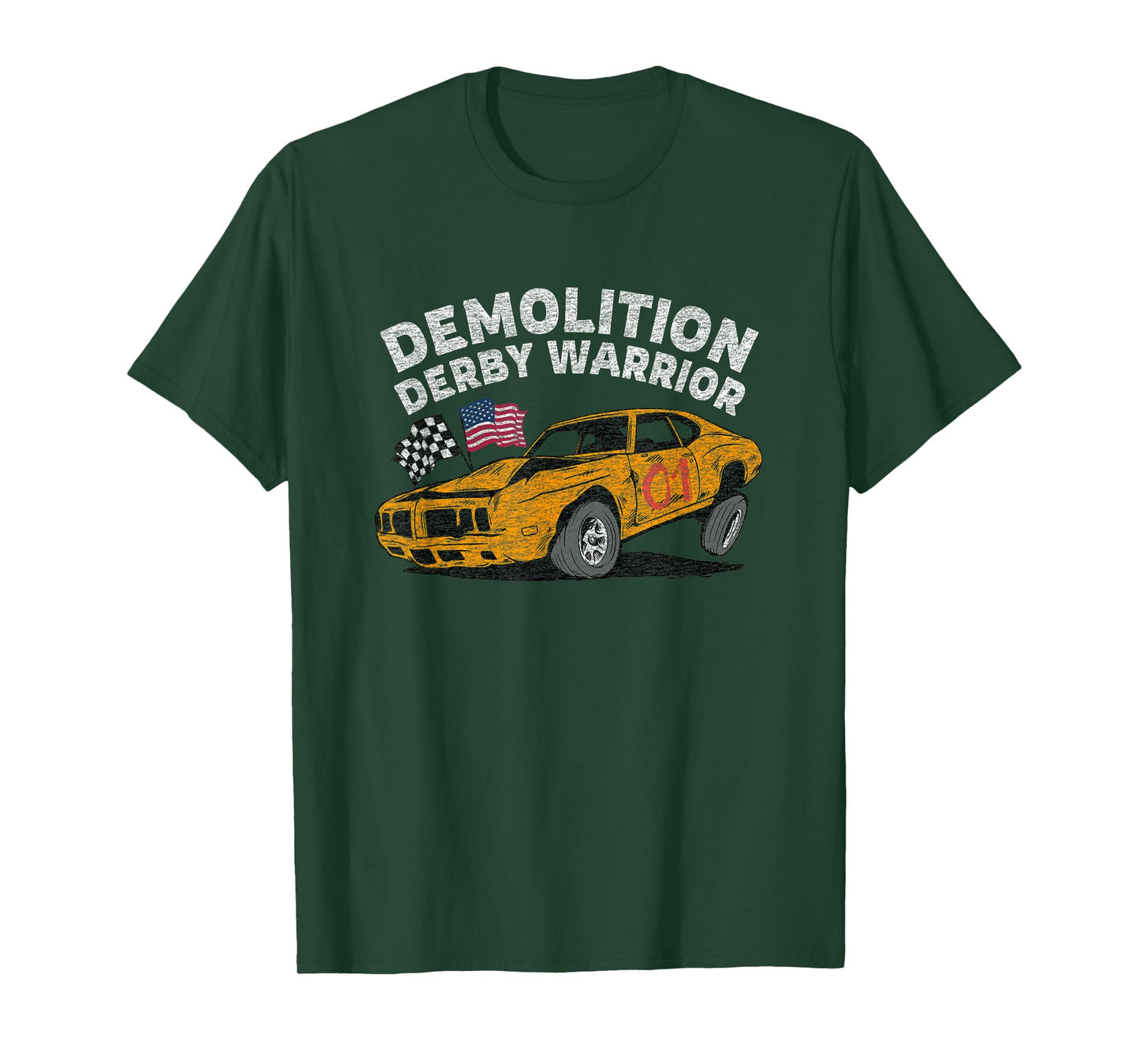 Demolition Derby Car Driver Vintage Graphic T-Shirt