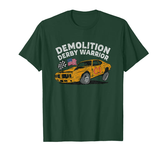 Demolition Derby Car Driver Vintage Graphic T-Shirt