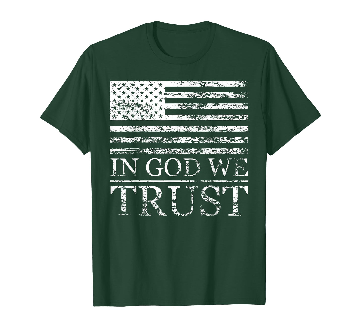 In God We Trust - Distressed Grunge American Flag USA Proud Women Men T-Shirt
