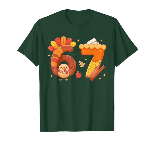 67 Meme Thanksgiving Turkey Day Funny Holiday Six Seven T-Shirt