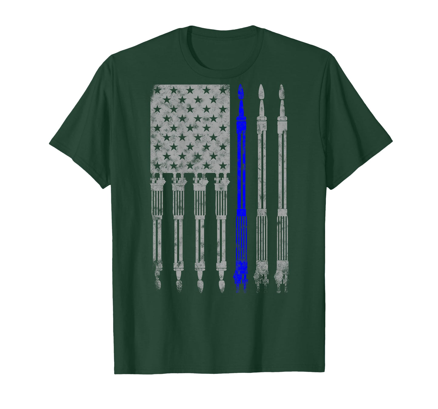Welder Blue line American Flag Shirt USA Patriotic Welder T-Shirt