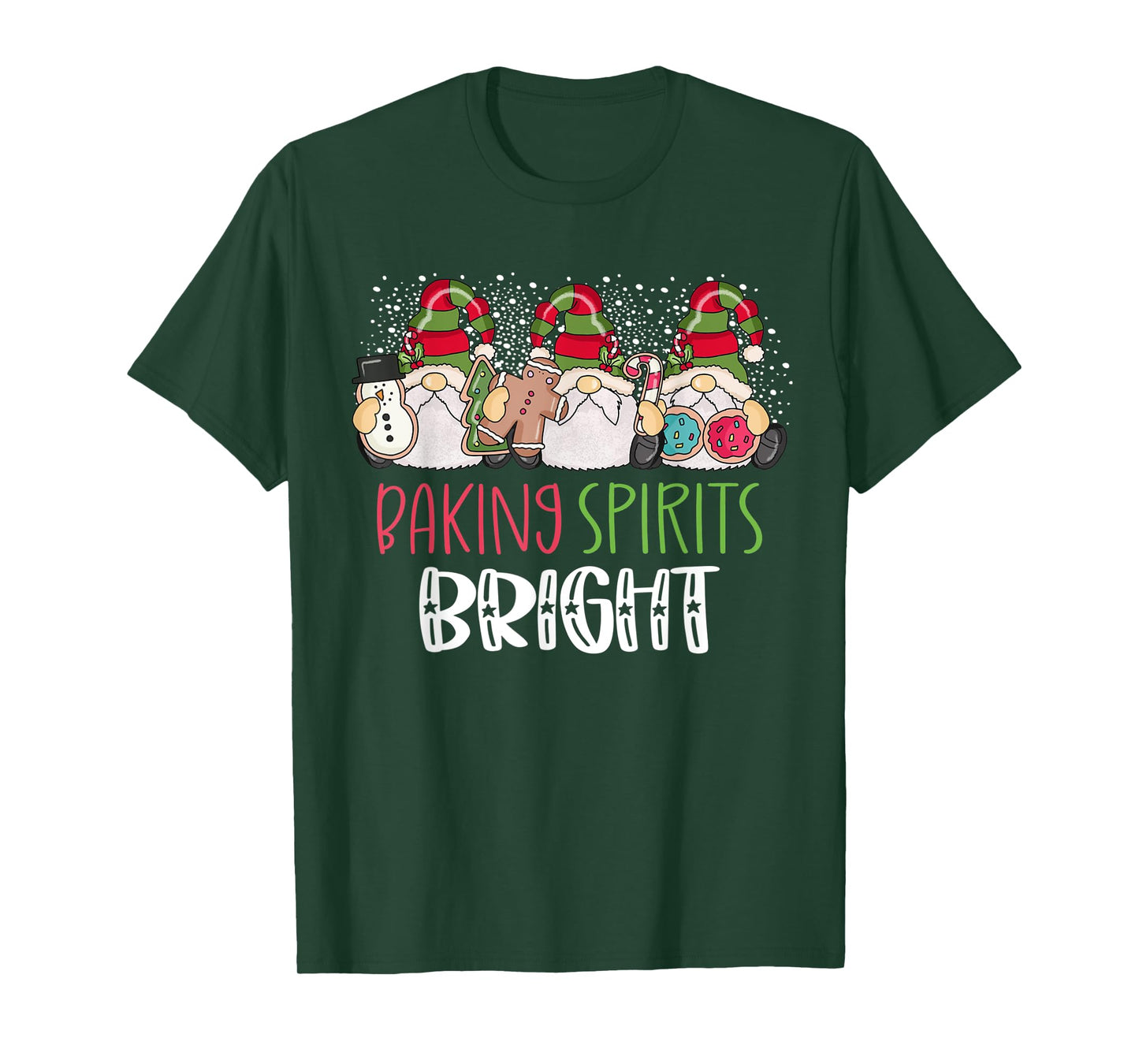 Christmas Baking Shirt Baking With My Gnomies Cute Gnomes T-Shirt