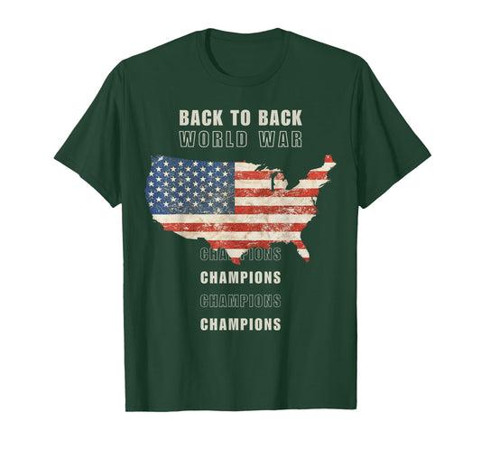 Back to Back WW Champions Funny USA Champs T-Shirt