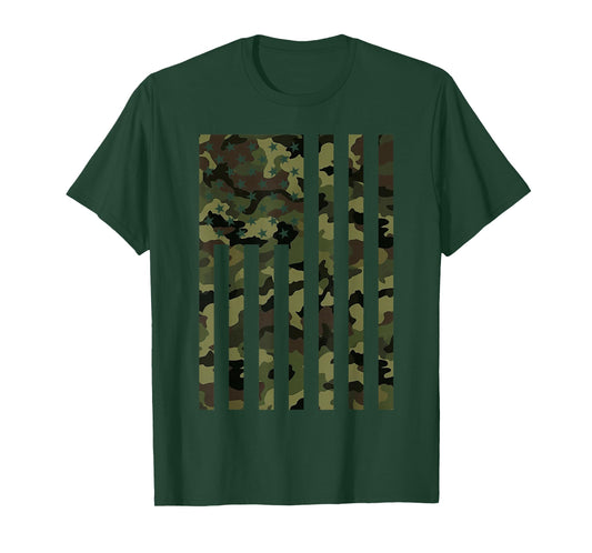 Camo American Flag USA Camouflage Men Boys Women Girls Kids T-Shirt