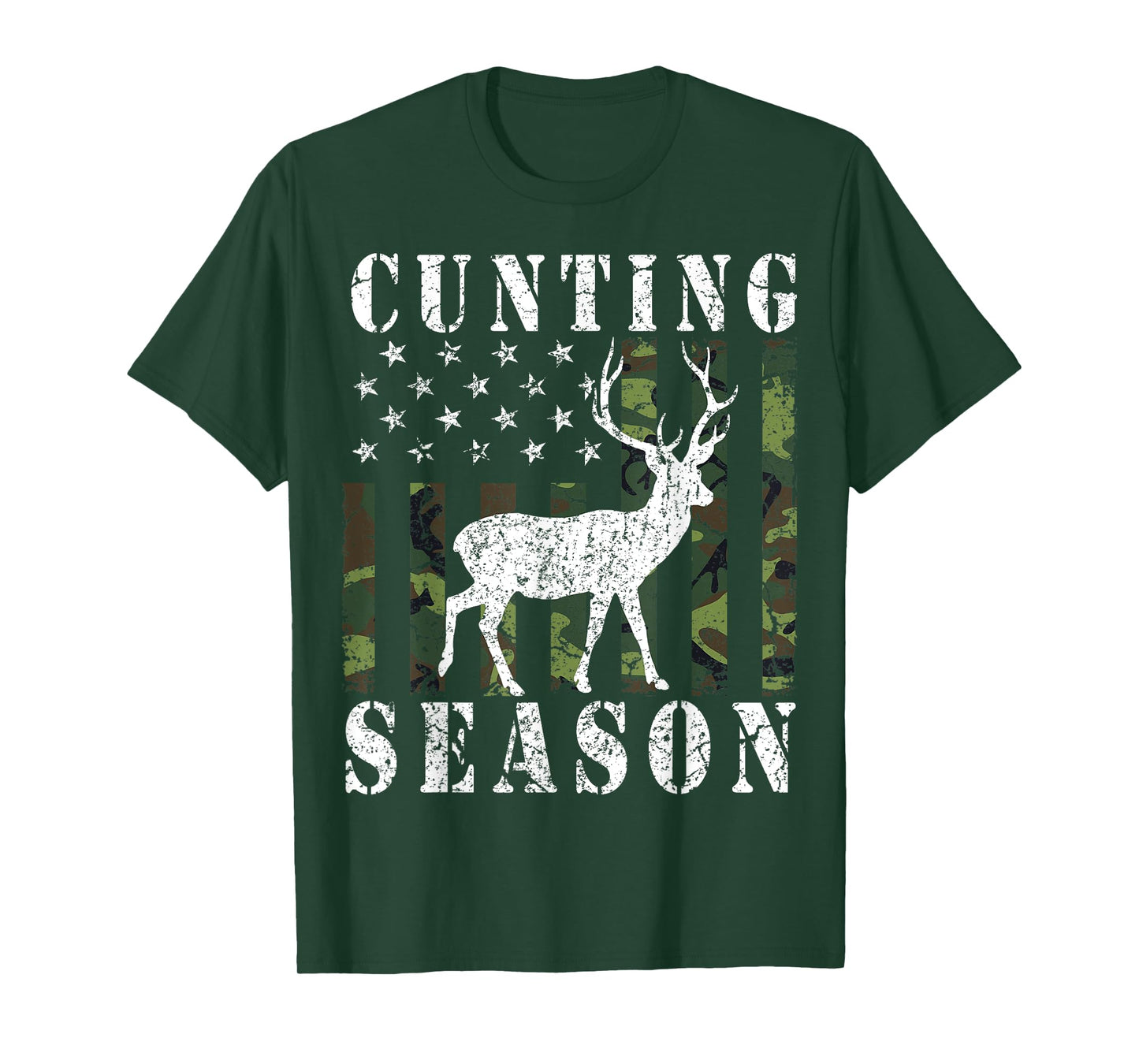 Cunting Season American Flag Counting Season Activist Funny T-Shirt
