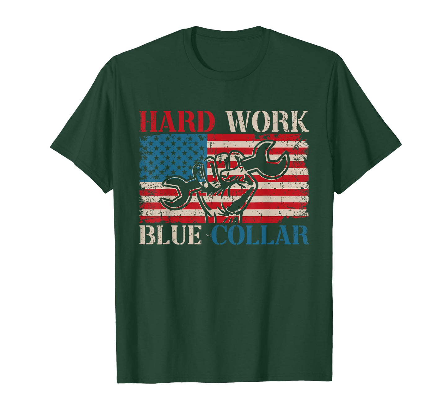 American Roughneck Mechanic Blue Collar Worker T-Shirt