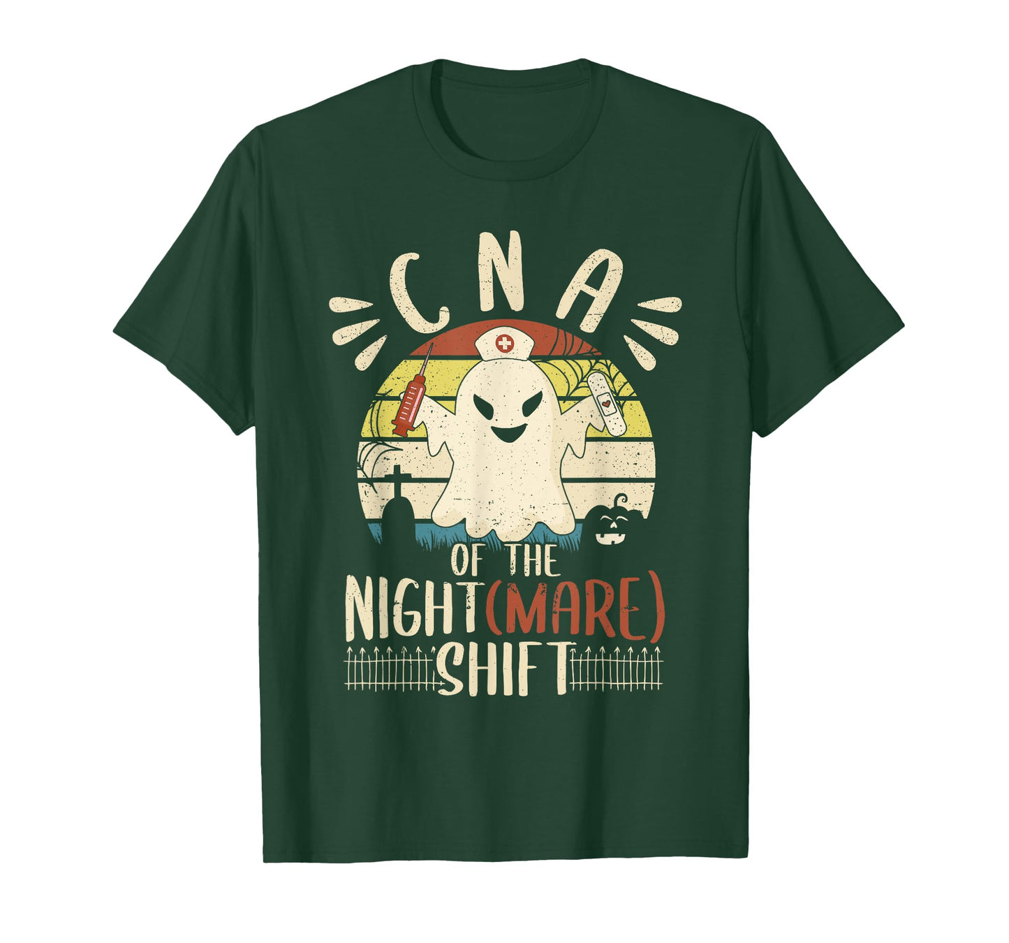 CNA Nurse of the Nightshift Nightmare CNA Women Halloween T-Shirt