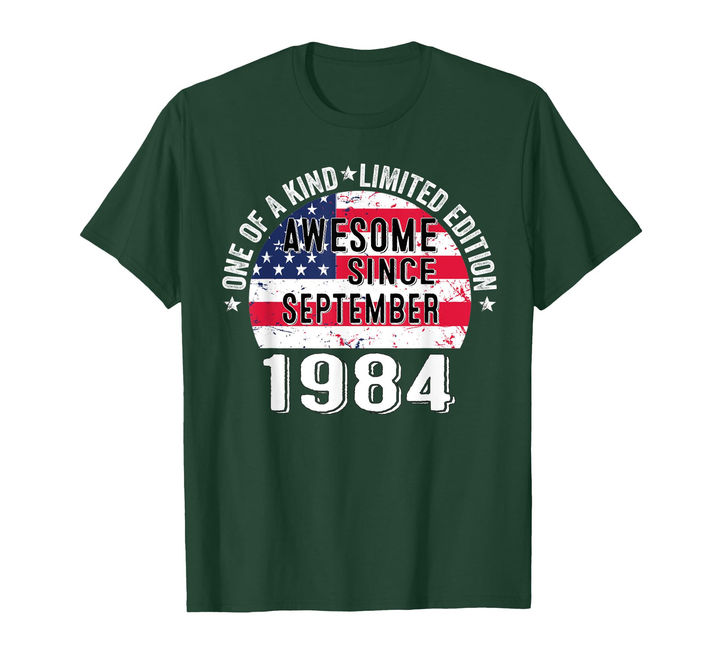 Awesome Since September 1984 Vintage 38 Years Old USA Flag Women Kids Men T-Shirt