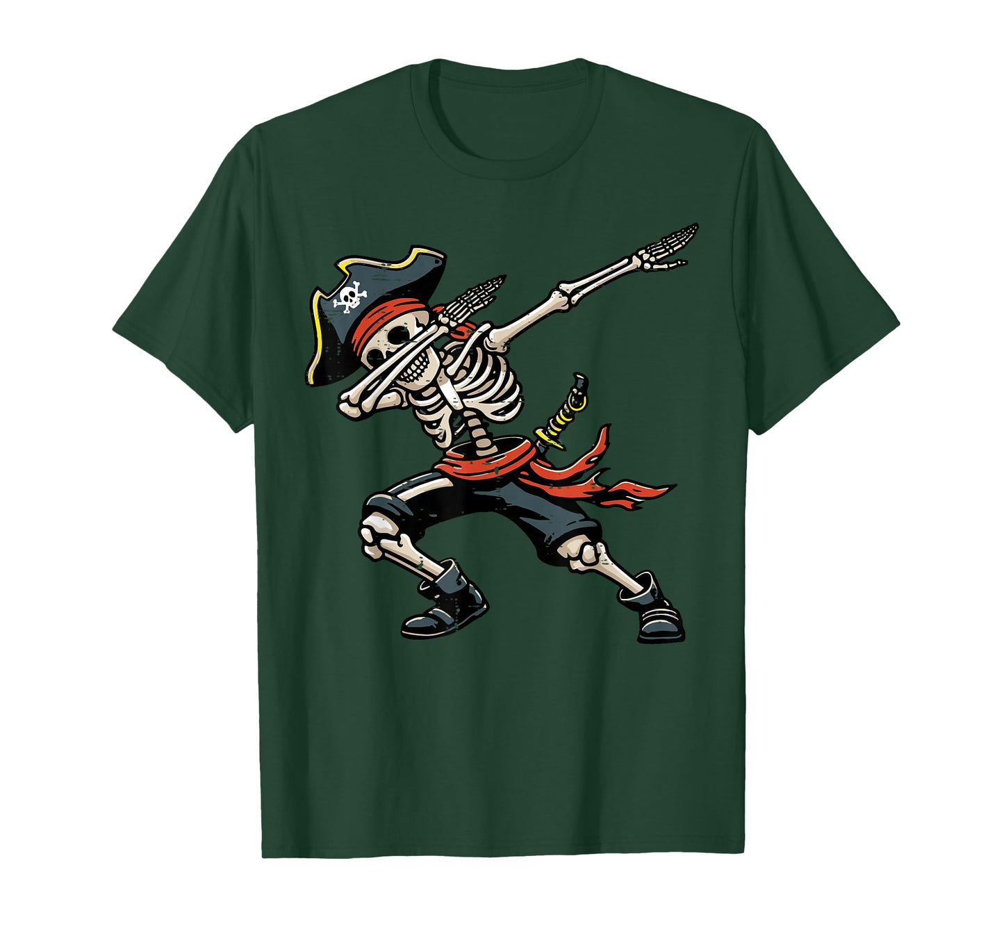 Dabbing Skeleton Pirate Funny Dance Costume Boys Kids Youth T-Shirt