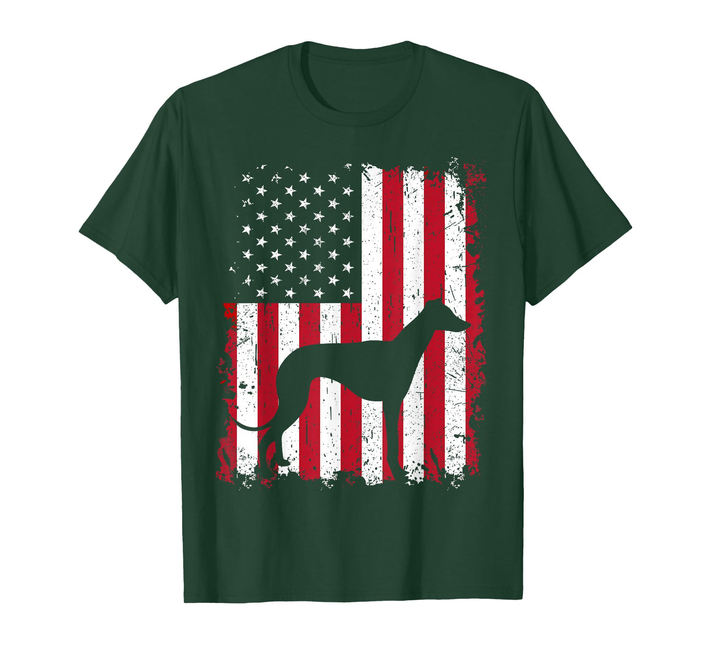Greyhound 4th of July Patriotic American USA Flag Gift T-Shirt