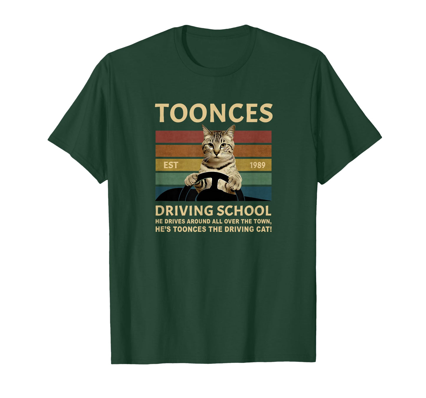 Toonces Driving School Est. 1989 - The Driving Cat T-Shirt