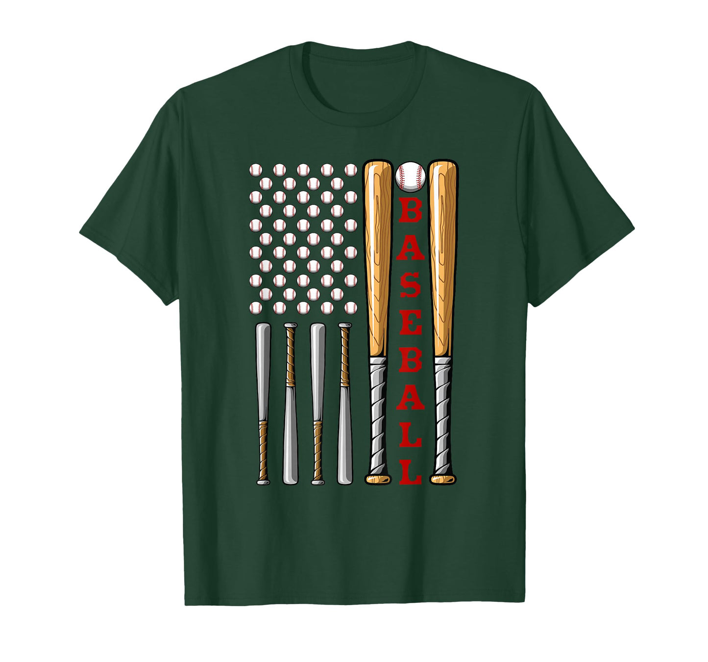 Patriotic US American Baseball Flag - Vintage Baseball Flag T-Shirt