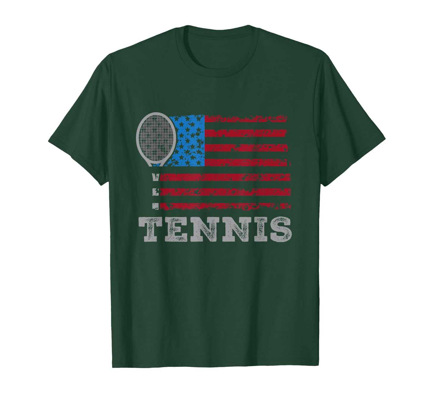 USA Flag Tennis Mens Womens US Tennis Lover Team Sport T-Shirt