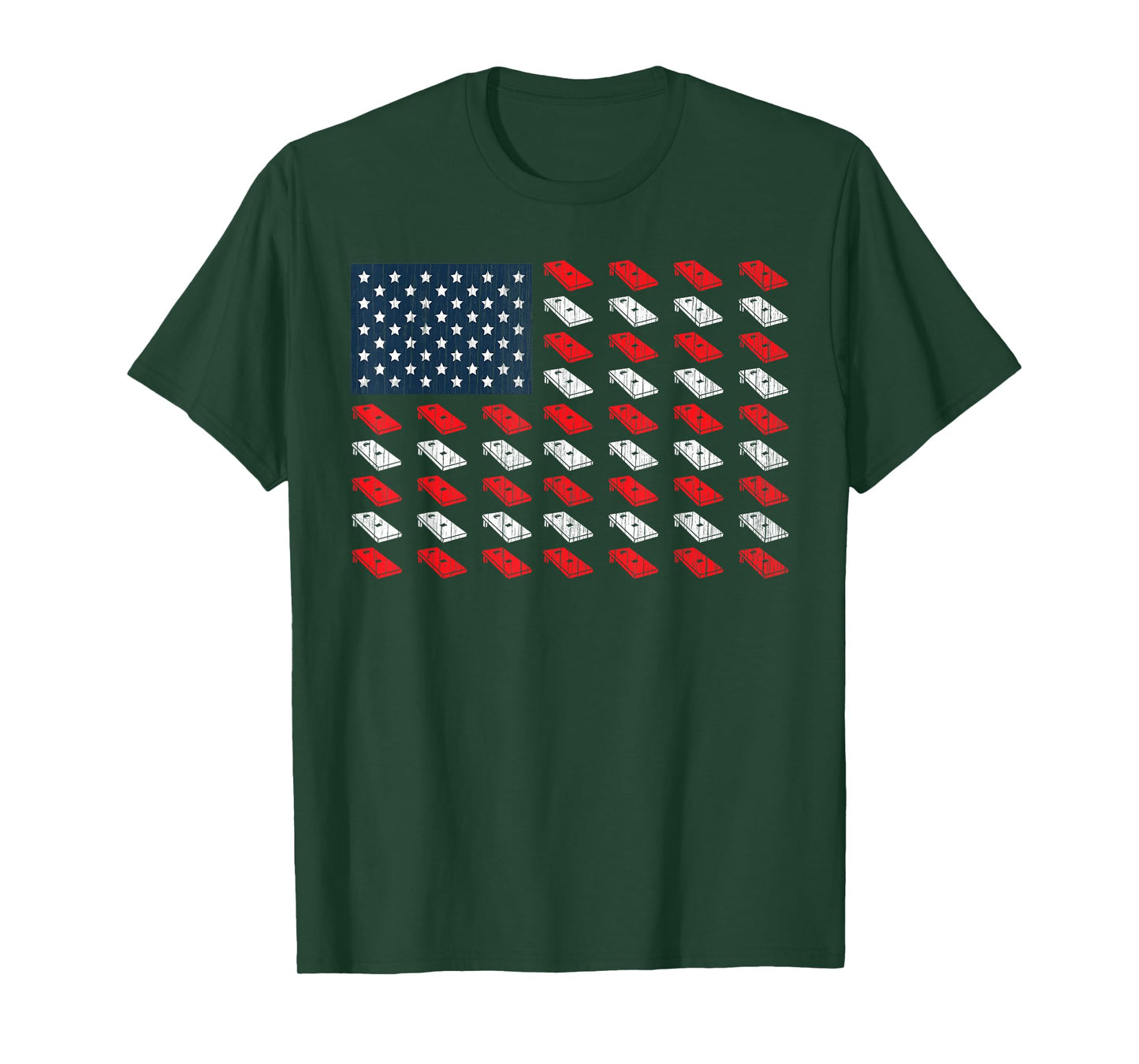 Matching Cornhole American Flag July 4th Cornhole Men USA T-Shirt