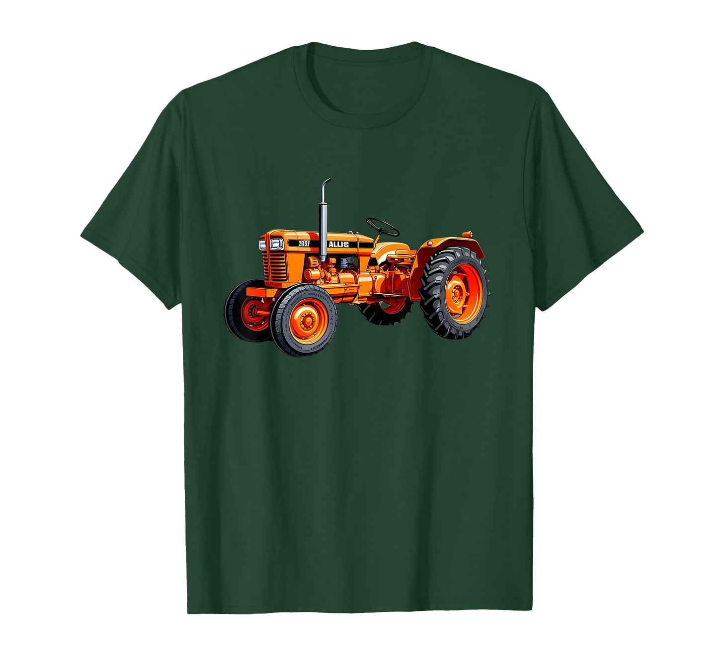 Classic Orange Tractor Retro Farming Design T-Shirt