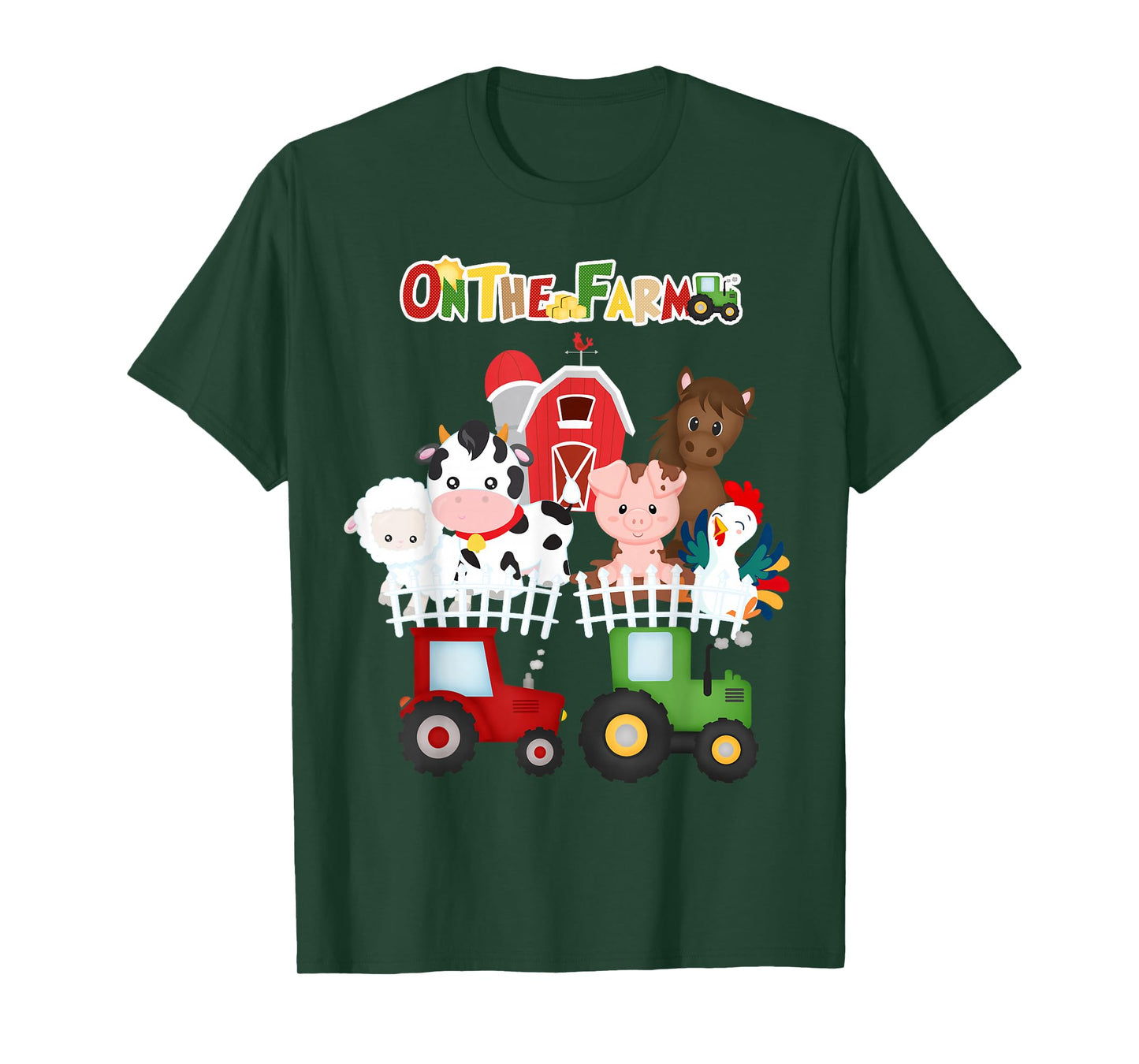 On The Farm Barnyard Farm Animals Cute Toddler Boys Girls T-Shirt