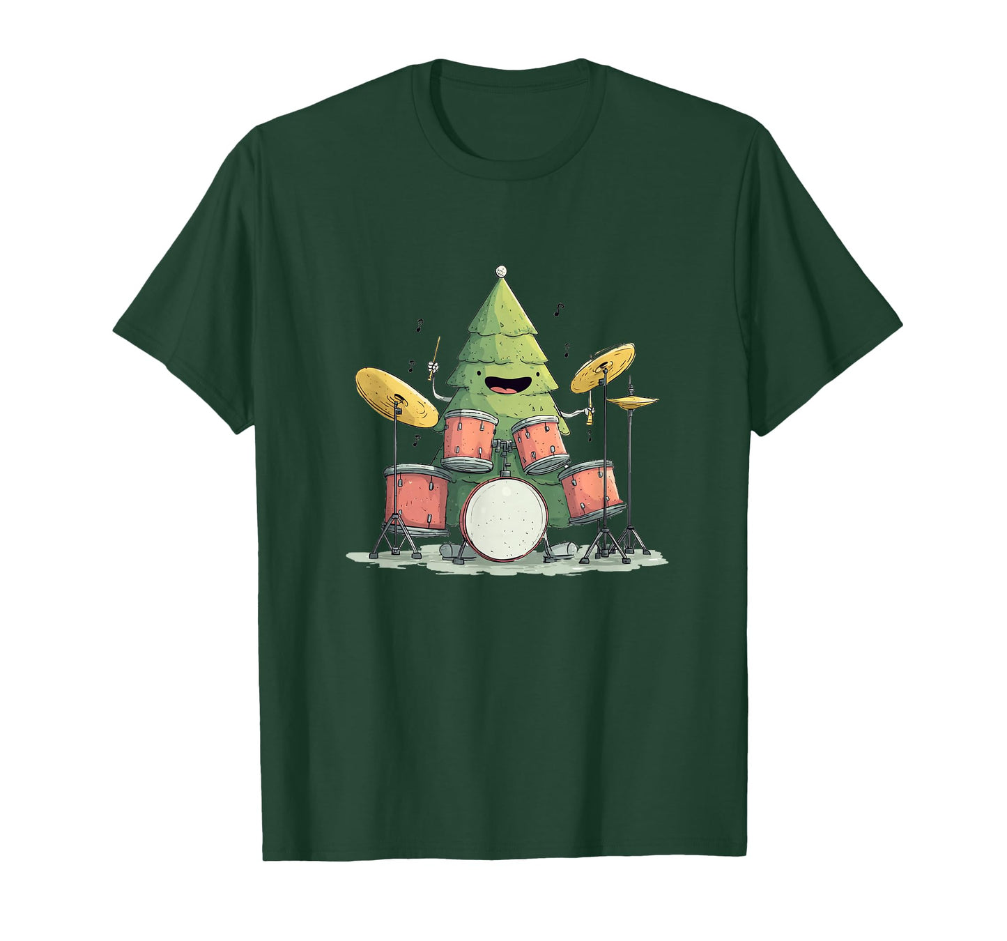 Awesome Xmas Tree with Drums for Rocking Christmas T-Shirt