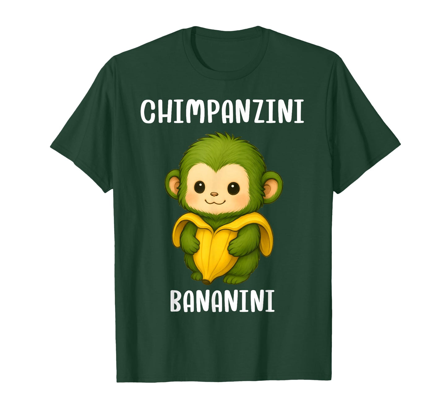 Italian Brainrot Meme Chimpanzini Bananini Kawaii Anime Kids T-Shirt
