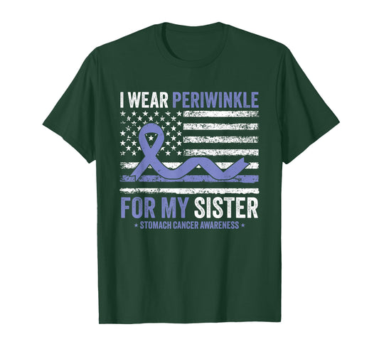I Wear Periwinkle For My Sister Stomach Cancer Awareness T-Shirt