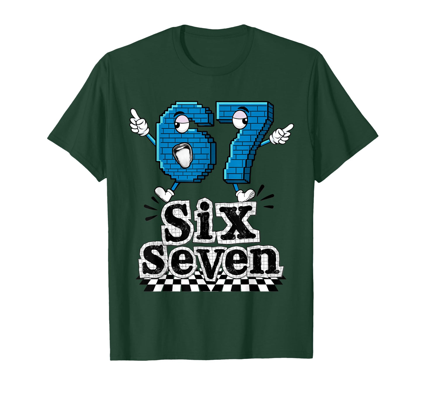 67 Brainrot Italian Meme Funny 6 7 Brainrot Gaming Meme T-Shirt