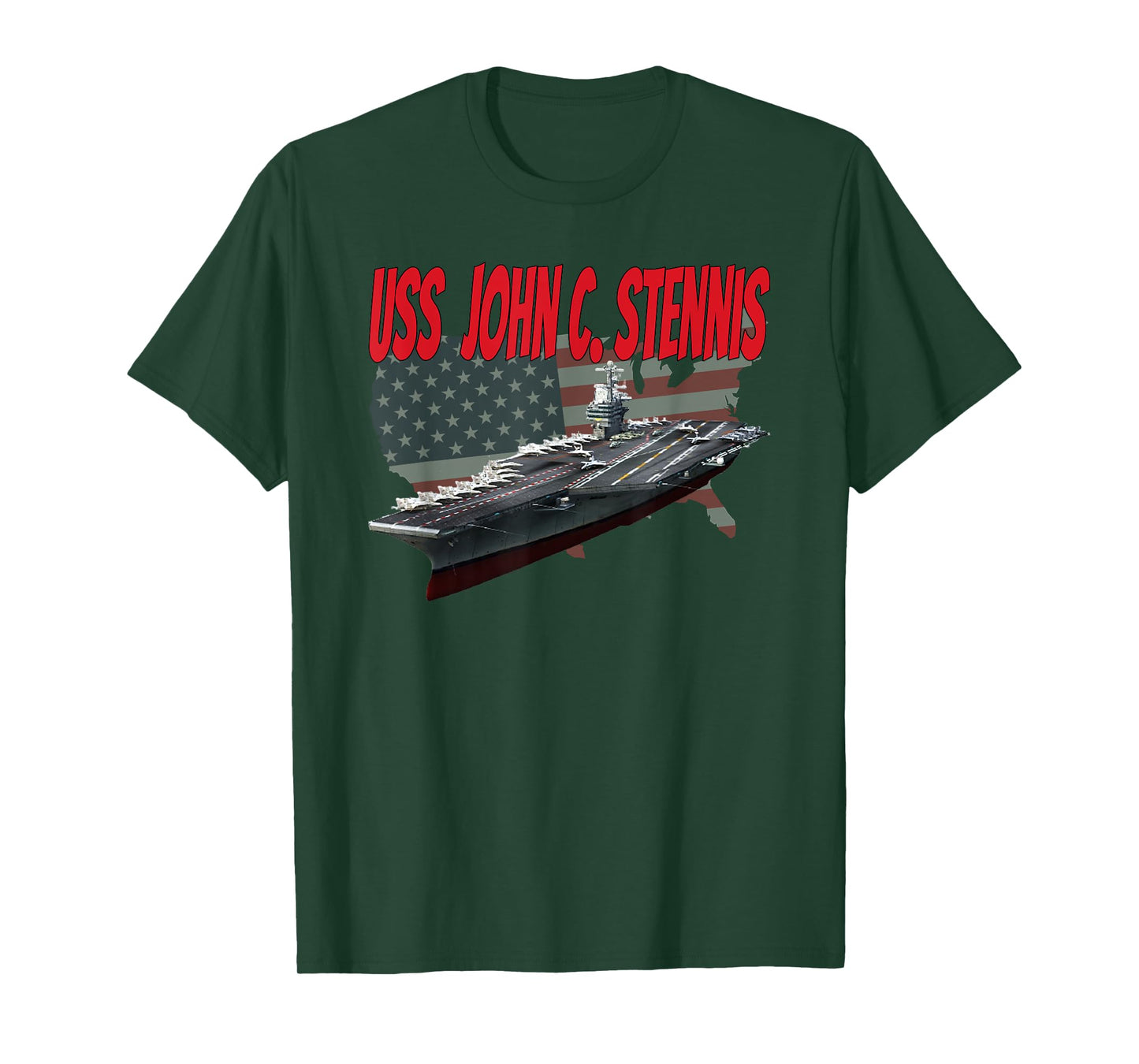 Aircraft Carrier USS John C. Stennis CVN-74 Grandpa Dad Son T-Shirt