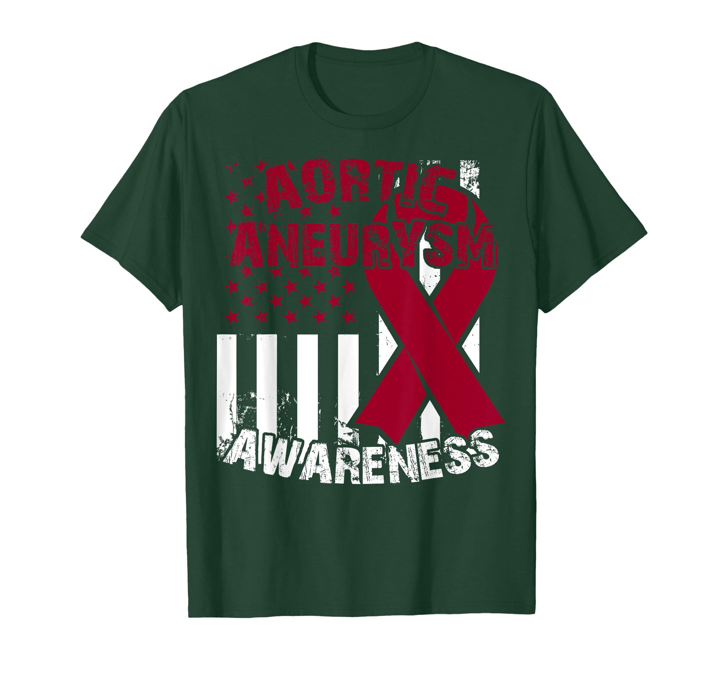 Burgundy Awareness Ribbon - Aortic Aneurysm T Shirt T-Shirt