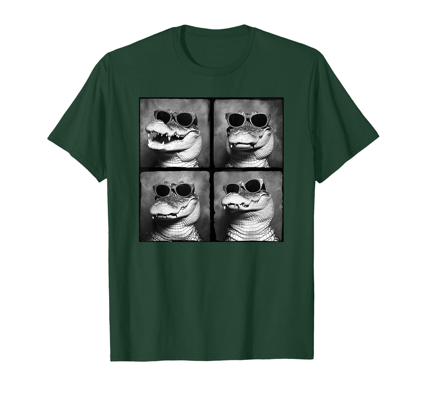 Funny Crocodile in Sunglasses Quirky Alligator Funny Gator T-Shirt