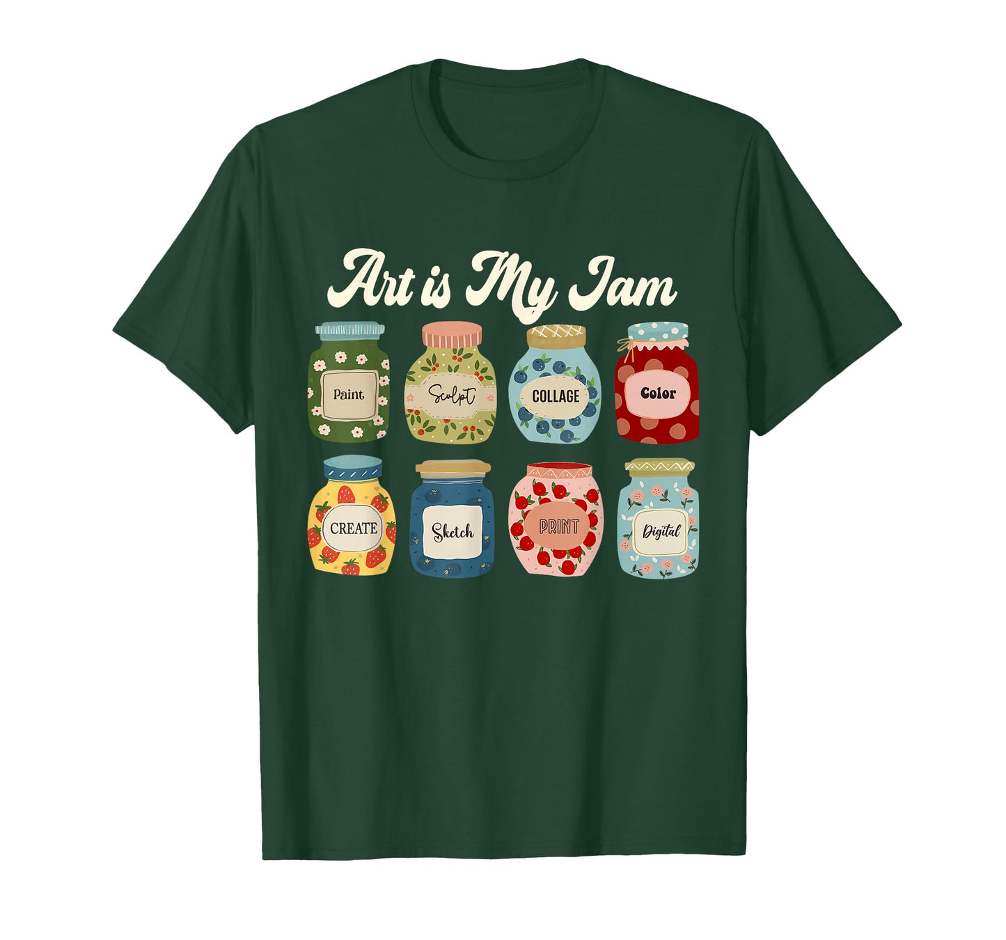 Art is My Jam Shirt Artist Teacher Creative Painting Drawing T-Shirt