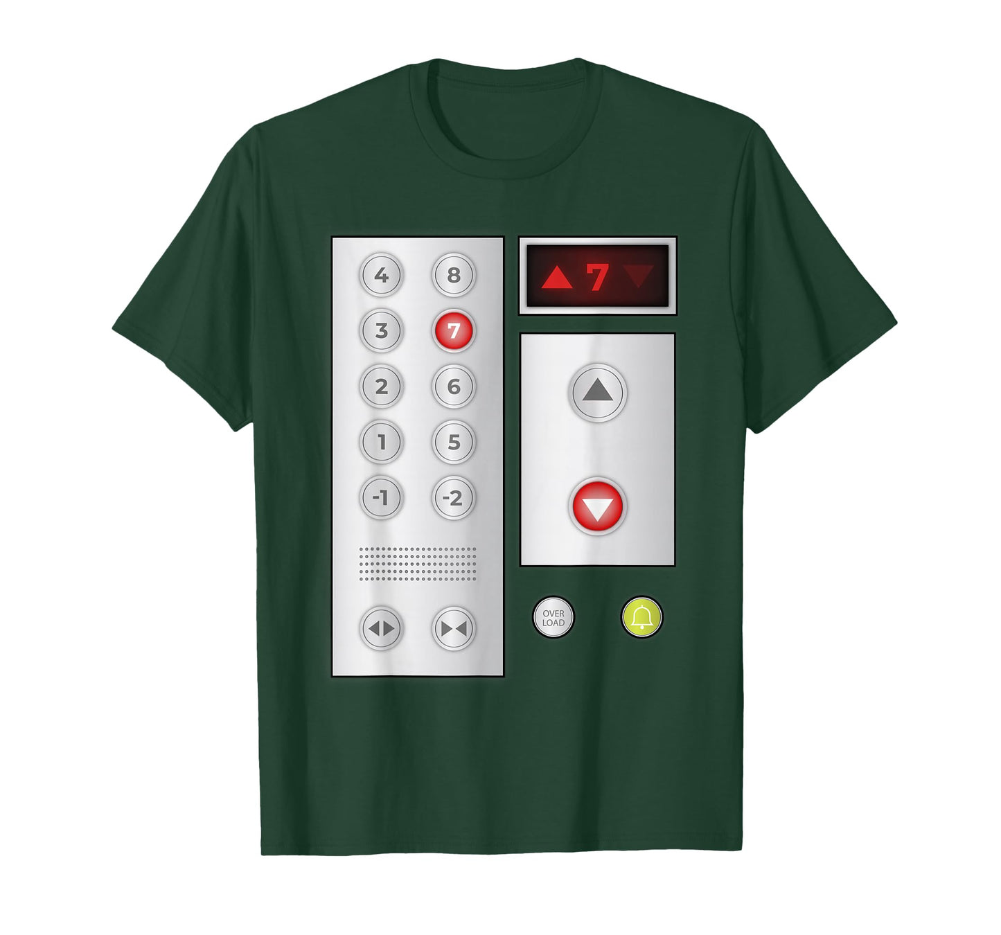 Cool Elevator Buttons Art Men Women Lift Halloween Costume T-Shirt