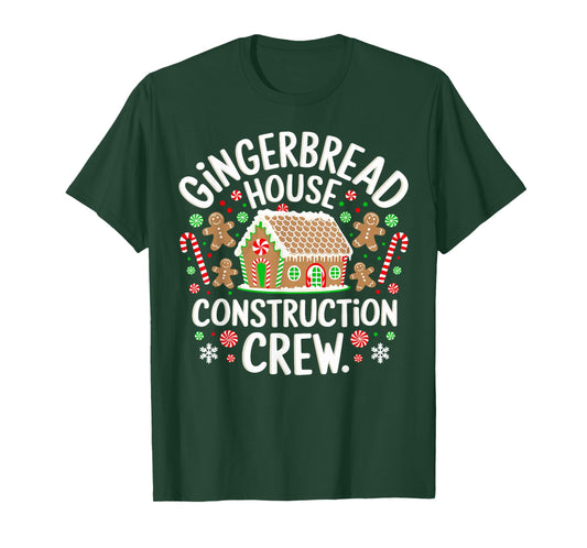 Baking Xmas Gingerbread House Construction Crew Decorating T-Shirt