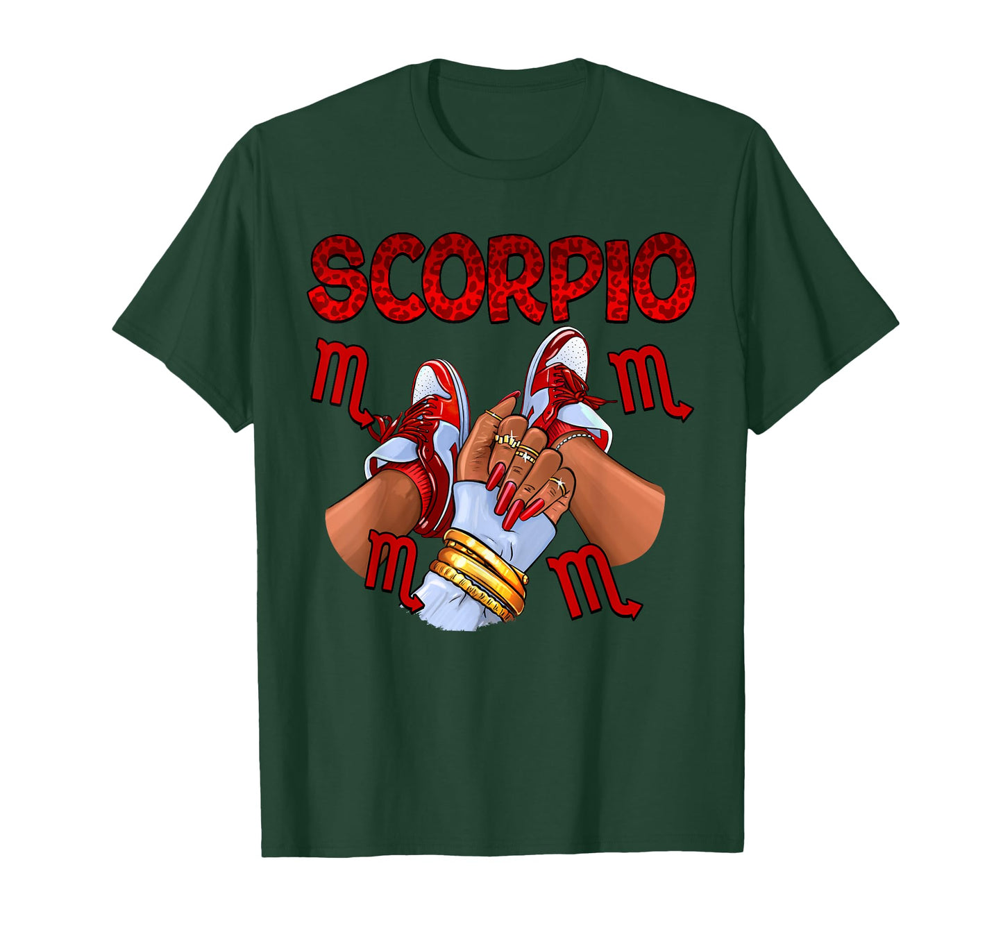 Scorpio Queen Birthday Women Sneakers Zodiac Sign Bday T-Shirt