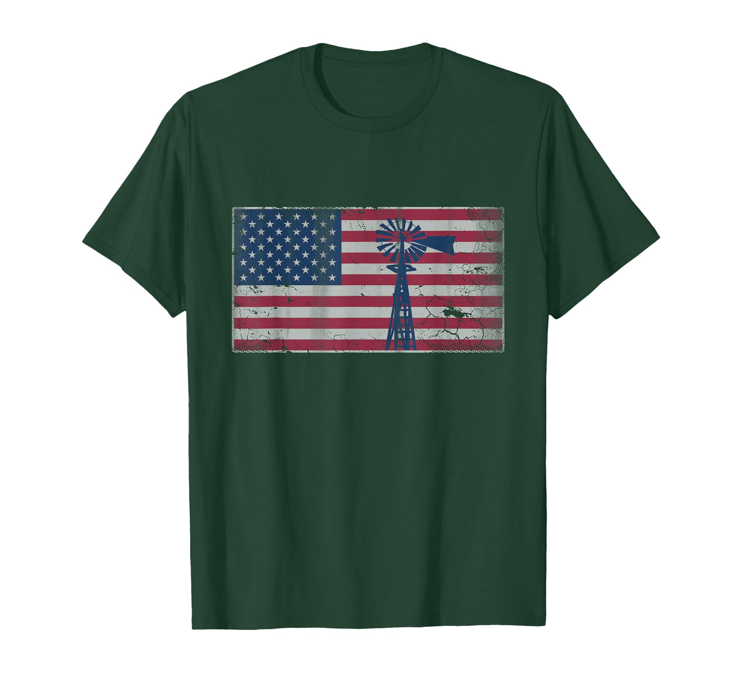 American Flag Windmill T-Shirt 4th of July USA Shirt T-Shirt