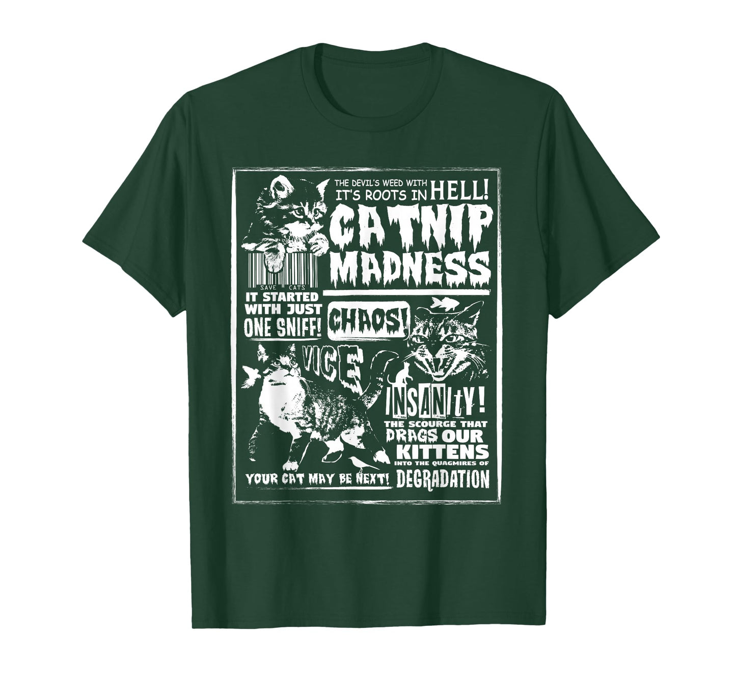 Catnip Madness Cute Kitten Cat Lover Gift for Cat Owners T-Shirt
