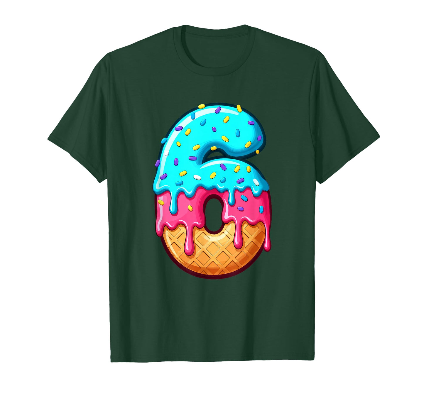 Funny 67 Number 6 Ice Cream Drip Meme Matching Group Costume T-Shirt