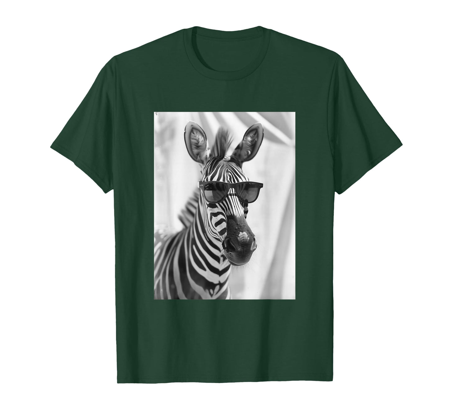 Cute Zebra with Sunglasses Cool Savanna Animal Photo Booth T-Shirt
