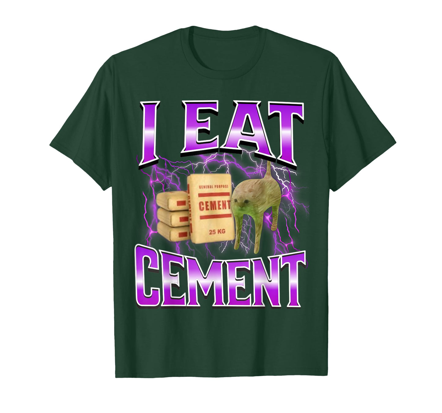 I Eat Cement Funny Cat Meme Internet Memes Funny Memes Gen-Z T-Shirt