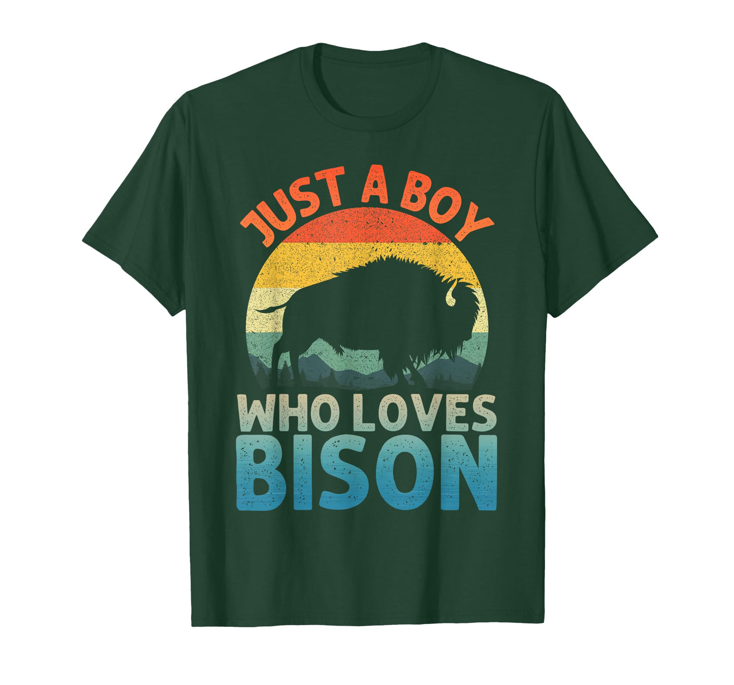 Cool Bison Design for Men Boys Wildlife Buffalo Lover Bison T-Shirt
